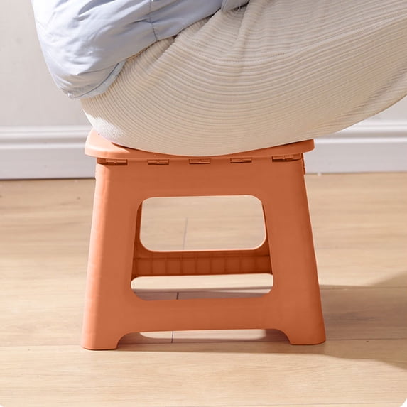HomeDM Folding Step Stool for Bathroom - Plastic Foldable Step Stools for Bedroom, Non-Slip Surface with Carry Handle Collapsible Stool for Home, Outdoor and Indoor