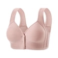 thumbnail image 1 of HomeDM Front-Closure Bras for Women No Underwire Full Coverage Supportive Tshirt Bras Push Up Supportive, Pink, M, 1 of 5
