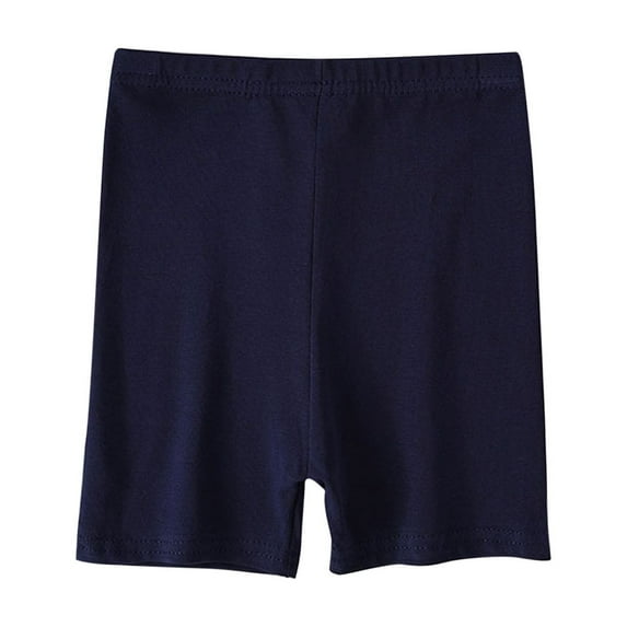 HomeDM Girls Bike Shorts Kids Solid Color Basic Cotton Under Dress Biker Shorts for Running Dance