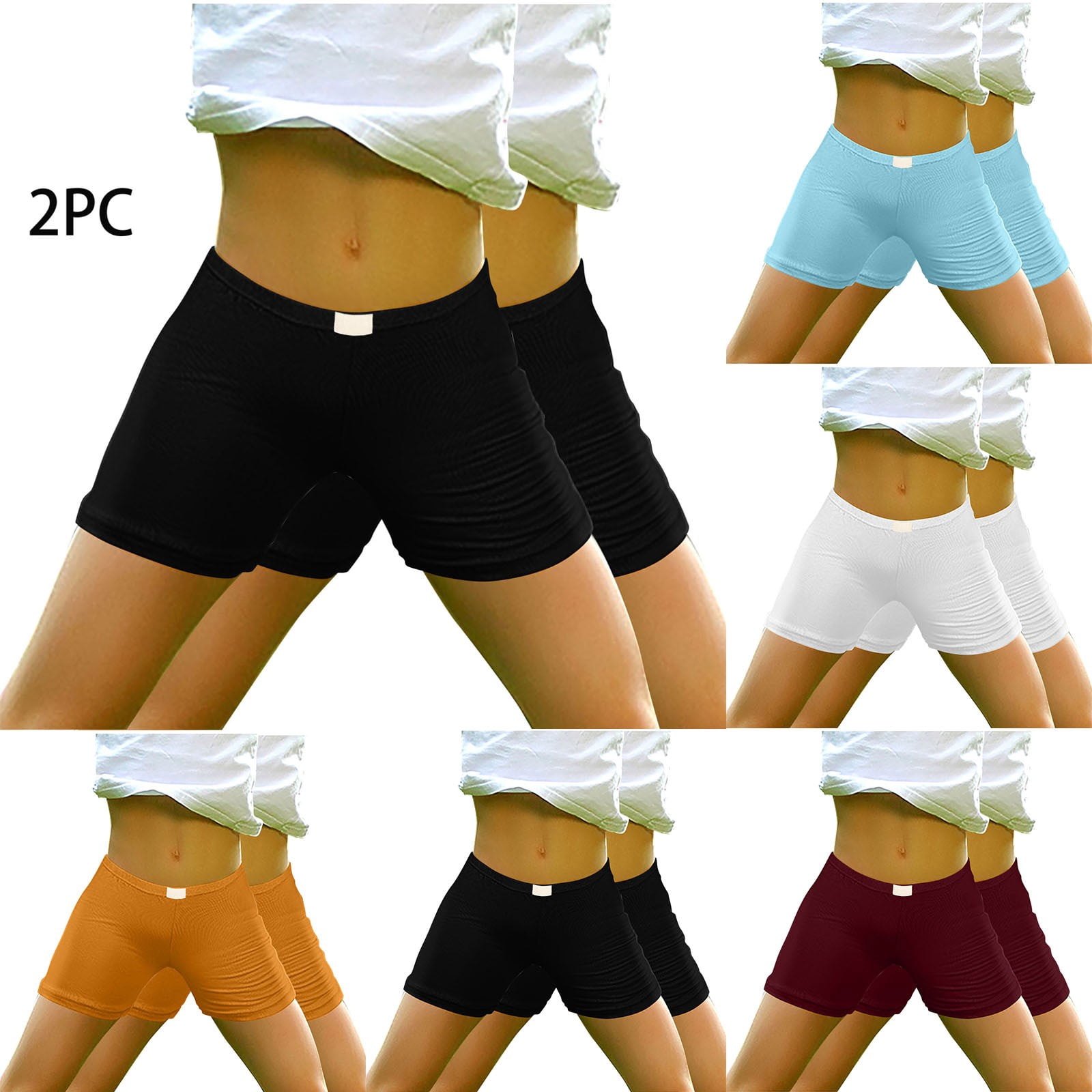 HomeDM Girls Biker Shorts 2 Pack, Stretchy Athletic Running Workout ...