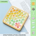 thumbnail image 1 of HomeDM Glass Mosaic Tiles Mosaic Kit with Bamboo Coaster DIY Mosaic Coaster Kit DIY Mosaic Crafts Kits Mosaic Coaster Making Kit for Drinks Tray Home Decor Birthday Gift Adults Crafts, 1 of 4