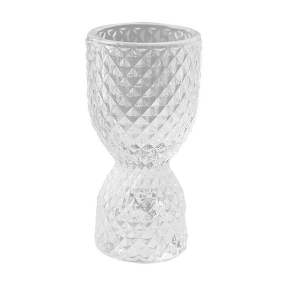 HomeDM Glass Taper Candlestick Holders - Clear Tealight Candle Holders for Table Centerpiece, Wedding, Christmas, Advent, Dining & Party Home Decor