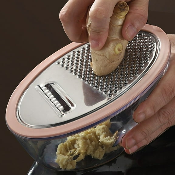 HomeDM Grinder Grater for kitchen - Cheese Grater Citrus Lemon Zester with Food Storage Container - Stainless Steel Grater for Hard Parmesan Ginger Vegetables Chocolate