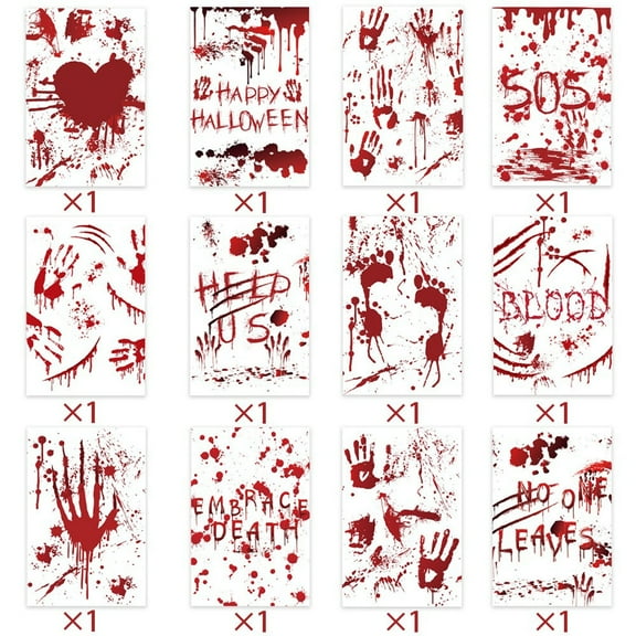 HomeDM Halloween Postcards Scary Bloody Scary Hand Prints Greeting Cards Postcard Horror Holiday Note Cards for Halloween Party Favor Supplies, 3.9 x 5.9 Inch