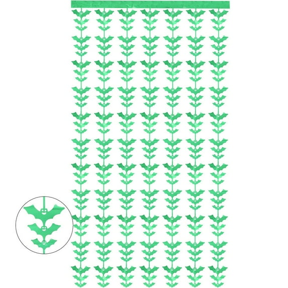 HomeDM Halloween Spooky Bats Photo Booth Props 39 X 78 in Bats Fringe Curtains Streamer Photo Backdrop Bats Wall Decor for Halloween Party Decoration