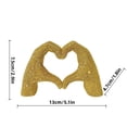 thumbnail image 1 of HomeDM Heart Hands Sculpture for Valentine's Day Gifts, Resin Glitter Sequin Love Finger Statue Living Room Decor Romantic Table Centerpiece Signs for Wedding Party, 1 of 6