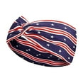 thumbnail image 1 of HomeDM Independence Day Red White and Blue Patriotic American Flag Tie Headband USA 4th of July Headband Hair Acessories Cloth Elastic Yoga Hair Bandana Patriotic Headbands, 1 of 8