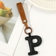 thumbnail image 1 of HomeDM Initial Letter Keychain Faux Leather Alphabet Keychain with Easy Clasp, Key Car Key Bag Key Ring for Women Mens, 1 of 4