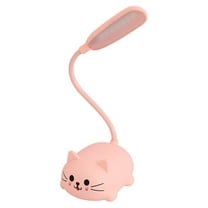 HomeDM Kids Lamp, LED Desk Lamp for Kids, Cute Cat Lamp Kawaii Desk Accessories, Flexible Gooseneck Eye-Care Cartoons Small Desk Lamp Girls Gifts