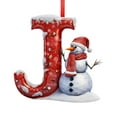 thumbnail image 1 of HomeDM Letter J Christmas Ornaments for Xmas Tree Decor 3.9" Christmas 26 Letter Hanging Pendant 2D Acrylic Christmas Ornaments for Christmas Tree Wedding Party Garland Decor Red, 1 of 5