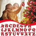 thumbnail image 1 of HomeDM Letter A Ornaments, 26 Letter Christmas Tree Decorative 3.54" Red Hanging Pendant for Party Event, Xmas Alphabet for Craft Ornaments Gifts for Women Men, 1 of 5