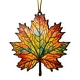 thumbnail image 1 of HomeDM Maple Leaf Hanging Ornaments for Thanksgiving Christmas Tree Decor Leaves Pendant 2D Flat Acrylic Harvest Autumn Decoration for Garland Gifts Home Party Supplies, 1 of 5