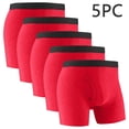 thumbnail image 1 of HomeDM Men's Boxer Briefs, 5 Pack Moisture Wicking Breathable Underwear, Assorted Color Multipacks Red/XXL, 1 of 6