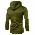 thumbnail image 1 of HomeDM Men's Quarter Zip Hoodie Olive Green Long Sleeve Pullover Sweatshirt with Drawstrings Casual Athletic Tops, 1 of 4