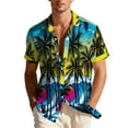 thumbnail image 1 of HomeDM Mens Hawaiian Shirt Summer Beach Short Sleeve Floral Button Down Vacation Tops Tropical Shirt M-3XL, 1 of 9