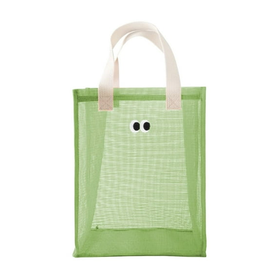 HomeDM Mesh Beach Bag Tote Bag for Women, Foldable Swim Large Beach Tote Bag Waterproof Sandproof Beach Tote Bag for Beach Vacation Essentials