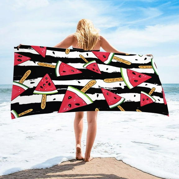 HomeDM Microfiber Beach Towel, Pool Towel 30”x60”, Sand-Free Quick Drying Camping Super Absorbent Bath Blanket, Soft Breathable and Lightweight