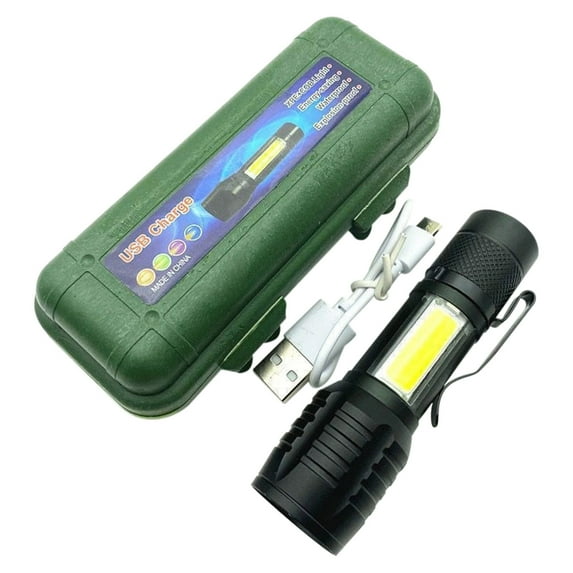 HomeDM Mini Flashlight, Super Bright Small Tactical Flashlight, Ultra-Compact Powerful Flashlight, High Lumens Pocket Pen Light for Camping, Outdoor, Emergency