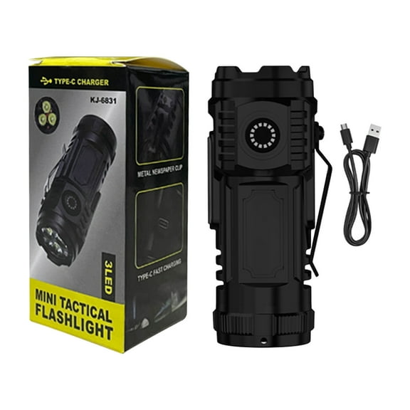 HomeDM Mini Flashlight, Super Bright Small Tactical Flashlight, Ultra-Compact Powerful Flashlight, High Lumens Pocket Pen Light for Camping, Outdoor, Emergency