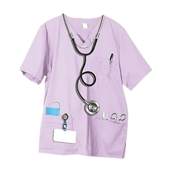 HomeDM Nurse Scrubs Christmas Ornament, 2D Flat Acrylic Nursing Keepsake Pendant for Christmas Tree Decorations Gifts for Workers Women and Men