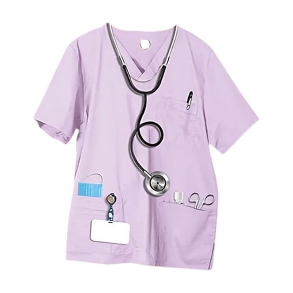 HomeDM Nurse Scrubs Christmas Ornament, 2D Flat Acrylic Nursing Keepsake Pendant for Christmas Tree Decorations Gifts for Workers Women and Men