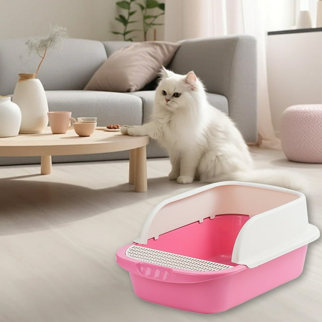 HomeDM Open Top Cat Litter Box Large Cat Potty AntiSplash Open Air