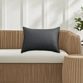 thumbnail image 1 of HomeDM Outdoor Waterproof Throw Pillow Covers, Dark Gray Decorative Pillowcases Farmhouse Cushion Covers for Garden Patio Sofa, 19.6"x11.8", 1 of 8