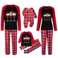 thumbnail image 1 of HomeDM Pajamas for Family Matching Family Pajamas Sets Christmas PJ's Letter Print Top and Plaid Bottom Sleepwear Jammies（Men Size XXXL）, 1 of 5