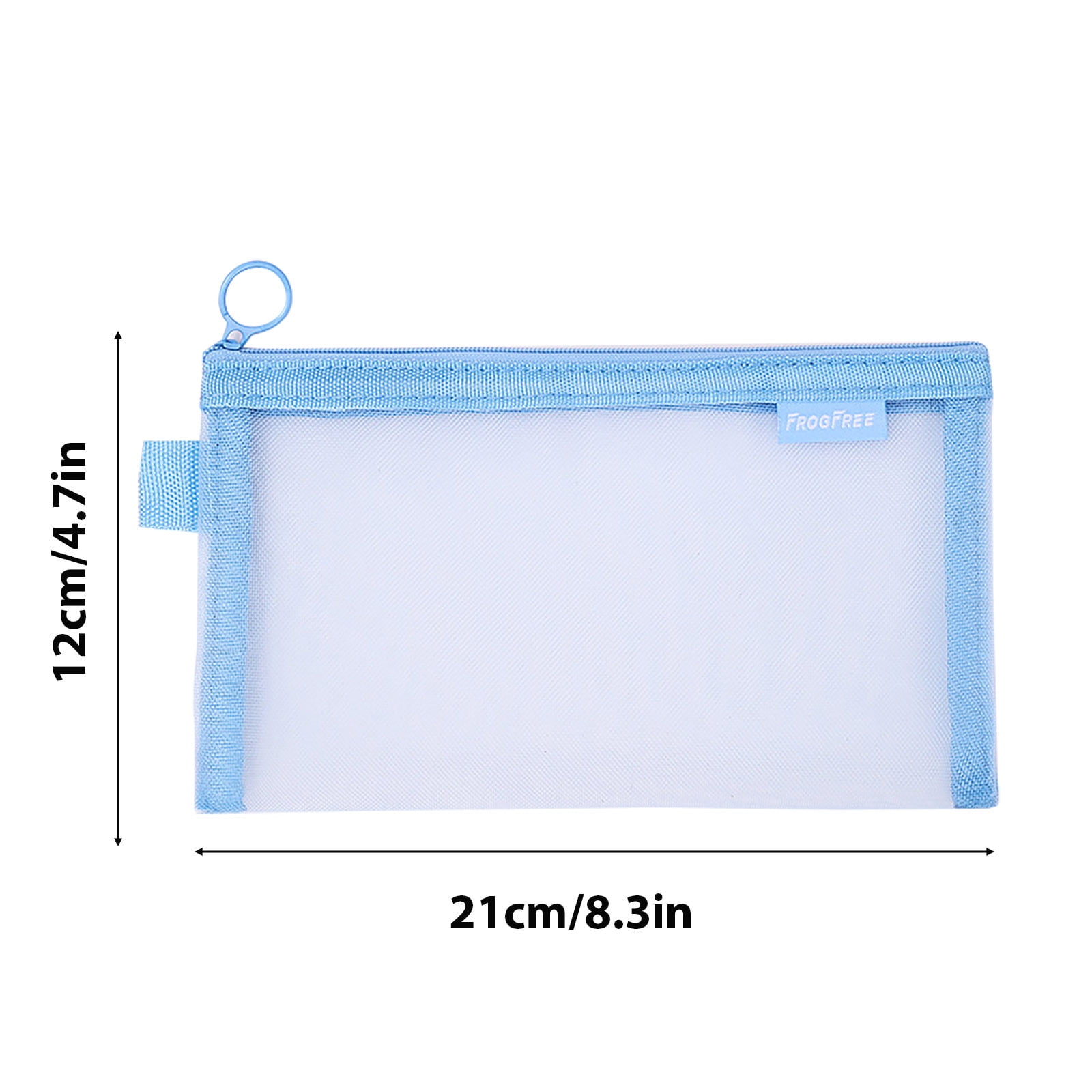 MECCANIXITY Zipper File Bags, Clear Fog A6 Size Paper Document Bill Pencil Pouch Holder For Office Supply Home Accessory, Red Pack Of 10