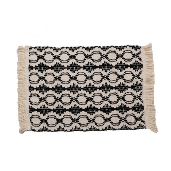 HomeDM Placemats Cotton Linen Bohemia Geometric 11.8 X 19.6 Inch Table Setting Decor for Garden Farmhouse Party Holiday Dinner Home Decoration Everyday