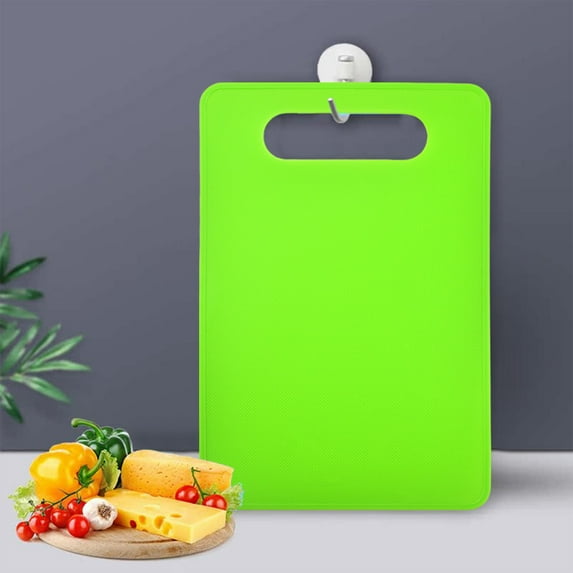 HomeDM Plastic Cutting Boards for Kitchen, Easy Grip Handle Cutting Board BPA-Free, Kitchen Non-Slip Cutting Board for Meat, Veggies, and Fruits 11.4x7.48in