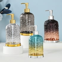 HomeDM Plastic Soap Dispenser, 450ml(15oz) Empty Pump Bottles for Bathroom Kitchen to Dispense Dish Soap, Hand Soap Brown Refillable Soap Dispenser