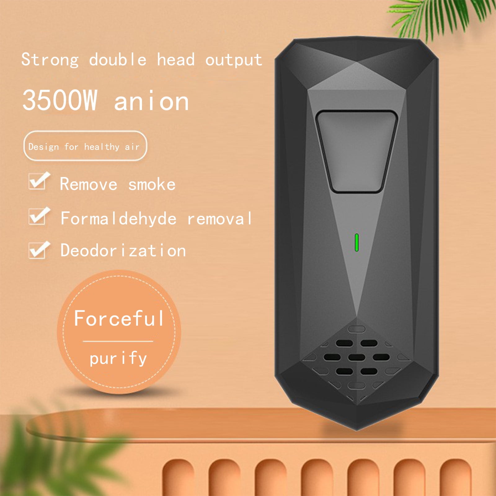 HomeDM Plug In Air Ionizers Negative Ion Technology Air Purifier Air