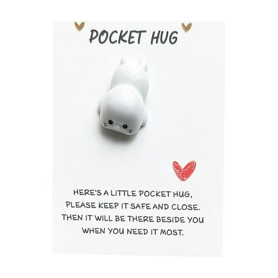 HomeDM Pocket Hug Card with Sweet Messages, Inspirational Keepsake Gifts for Friends Family Valentine's Day Christmas Birthday Exchange Cards