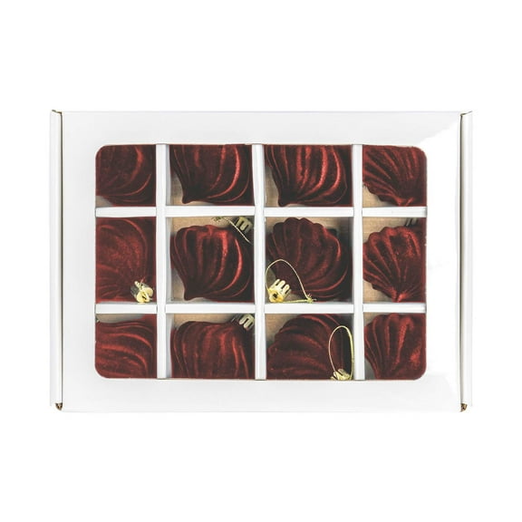 HomeDM Red Christmas Balls Ornaments, 12Pcs Shatterproof Christmas Tree Ball Ornaments 2.36"/6cm Hanging Ornaments for Xmas Tree Decorations, Indoor Home Holiday Decor