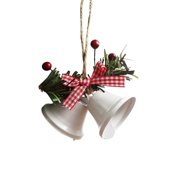 HomeDM Red Christmas Bells, Tree Hanging Ornament Metal Jingle Bells for Christmas Holiday Decoration