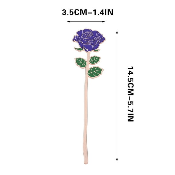 HomeDM Rose Bookmark Gift, Metal Book Page Holder for Reading Lovers, Teacher Appreciation Gifts Valentine Mother's Day Christmas Birthday Gift for Women Book Lovers