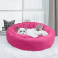 thumbnail image 1 of HomeDM Round Donut Cat and Dog Cushion Bed, Pet Bed for Medium or Large Dogs, Anti-Slip Soft Durable Fabric Pet beds, Washable Calming Cat & Dog Bed, 1 of 8