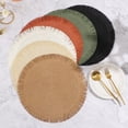 thumbnail image 1 of HomeDM Round Woven Placemats, 14.96 Inch Hand Woven Farmhouse Round Place Mats for Dining Table Home Wedding Dinner – Elegant and Practical Addition to Your Dining Table, 1 of 6