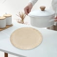 thumbnail image 1 of HomeDM Round Woven Placemats, 14.96 Inch Hand Woven Farmhouse Round Place Mats for Dining Table Home Wedding Dinner – Elegant and Practical Addition to Your Dining Table, 1 of 5