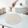 thumbnail image 1 of HomeDM Round Woven Placemats, 14.96 Inch Hand Woven Farmhouse Round Place Mats for Dining Table Home Wedding Dinner – Elegant and Practical Addition to Your Dining Table, 1 of 5
