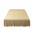 thumbnail image 1 of HomeDM Ruffled Bed Skirt - 79"x59", Khaki Solid Color Wrap Around Dust Ruffle Bed Sheet Easy to Put On Bed Frame Cover, Machine Washable, 1 of 6