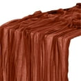thumbnail image 1 of HomeDM Rust Red Table Runner, 35.4"x70.8" Gauze Table Runners, Boho Rustic Farmhouse Sheer Fabric Table Runner for Wedding Decor Christmas Birthday Party Decorations, 1 of 5