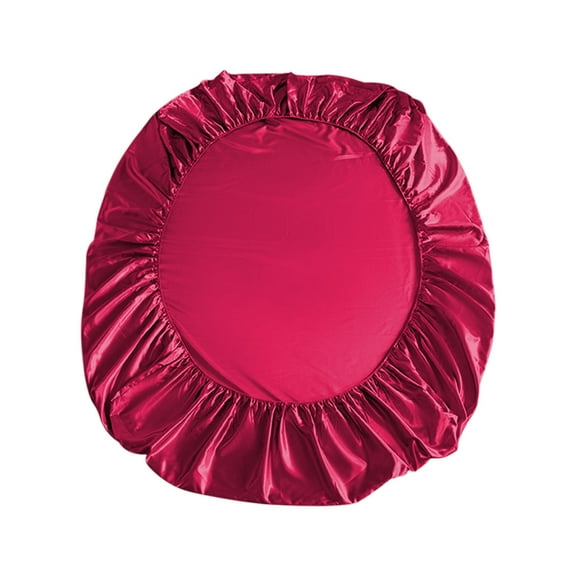 HomeDM Satin Fitted Sheet - 75"x54" Deep Pocket 1 Piece Soft Faux Silk Wrinkle Free Fitted Sheet, Red