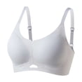 thumbnail image 1 of HomeDM Seamless Bras for Women No Underwire Comfort Push Up Bra Wireless Full Coverage Bralettes, Light Blue, L, 1 of 9