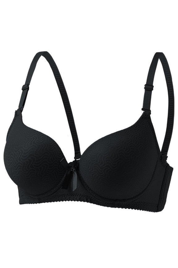 HomeDM Seamless Bras for Women Soft Underwire Support Full Coverage Bralettes Comfort T-Shirt Bras, Black, 34B-C