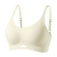 thumbnail image 1 of HomeDM Seamless Bras for Women Soft Wireless Full Coverage Bralettes No Underwire Supportive Comfort T-Shirt Bras, Beige, XL, 1 of 5