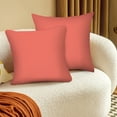 thumbnail image 1 of HomeDM Set of 2 Decorative Throw Pillow Covers, 17.7"x17.7" Square Soft Cushion Cover Pillowcase for Sofa Couch Bed Living Room, Watermelon Red, 1 of 6