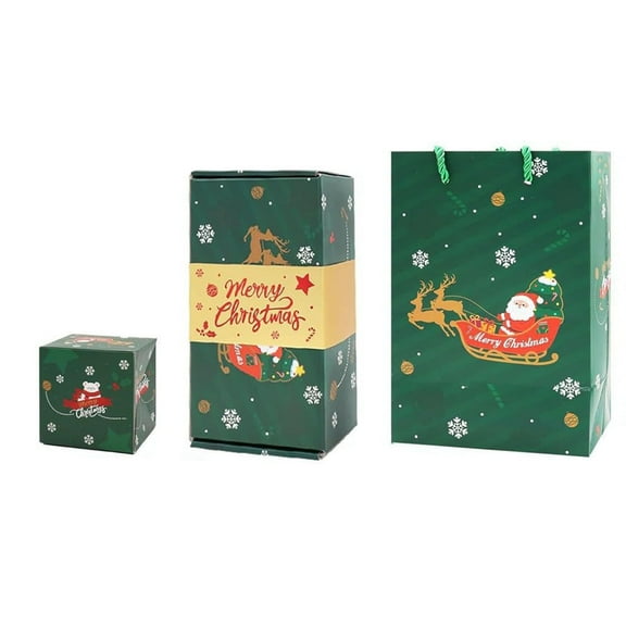 HomeDM Surprise Boxs, Christmas Gift Boxs for Money, Folding Bouncing Gift Boxes, Surprise Gift Box Explosion for Christmas Birthday Anniversary Valentine's Day Green 13 Boxes