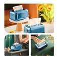 thumbnail image 1 of HomeDM Tissue Box Cover Plastic Tissue Holder Blue Napkin Dispenser for Home Office Desk Decor Bathroom Tissue Dispenser Car Facial Tissue Box Cover Decorative Container, 1 of 7